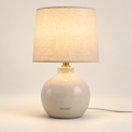 Xevqalo™ Linen Shade Ceramic Bedside Lamp product image 01