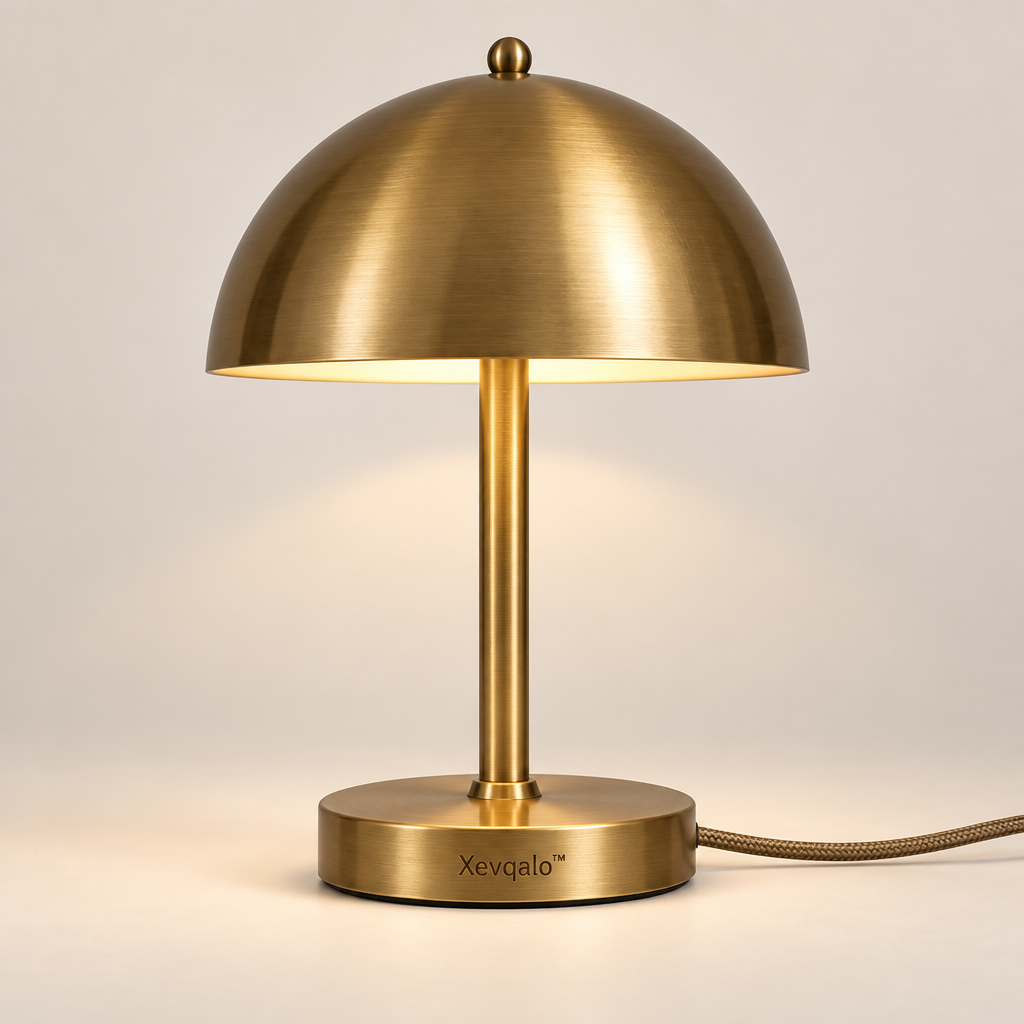 Xevqalo™ Vintage Brass Dome Table Lamp product image 01