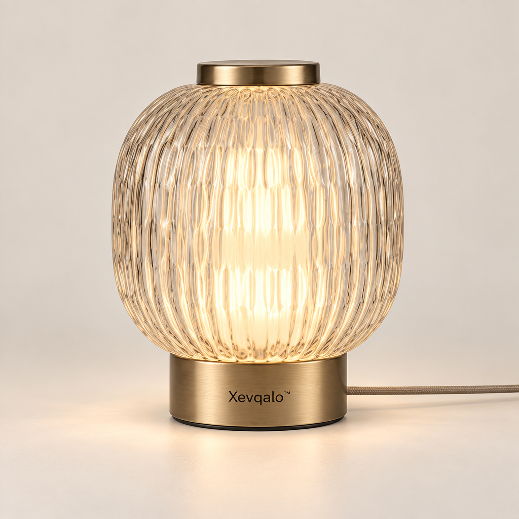Xevqalo™ Rippled Glass Ambient Table Lamp product image 01